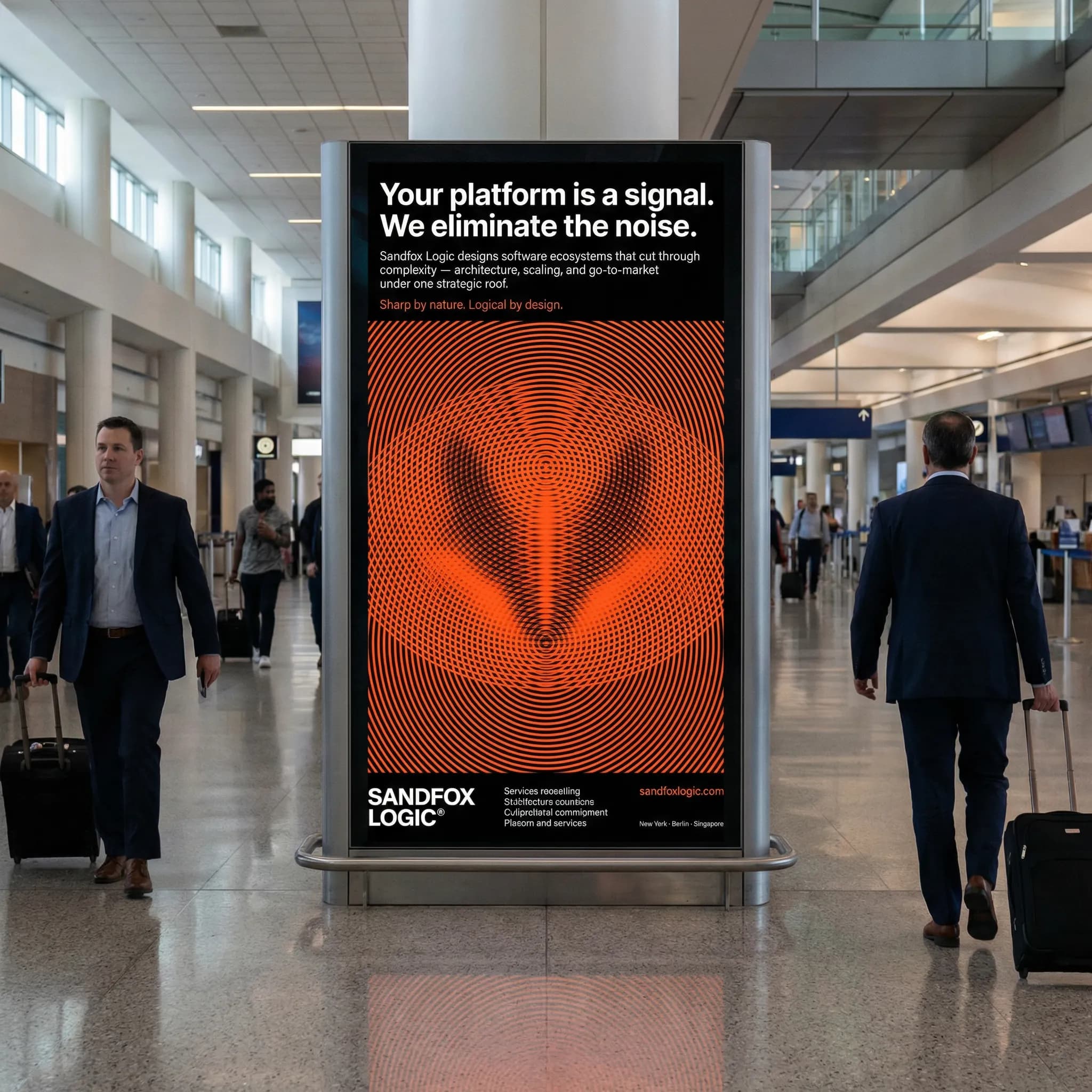 Illuminated Large Sign Monument